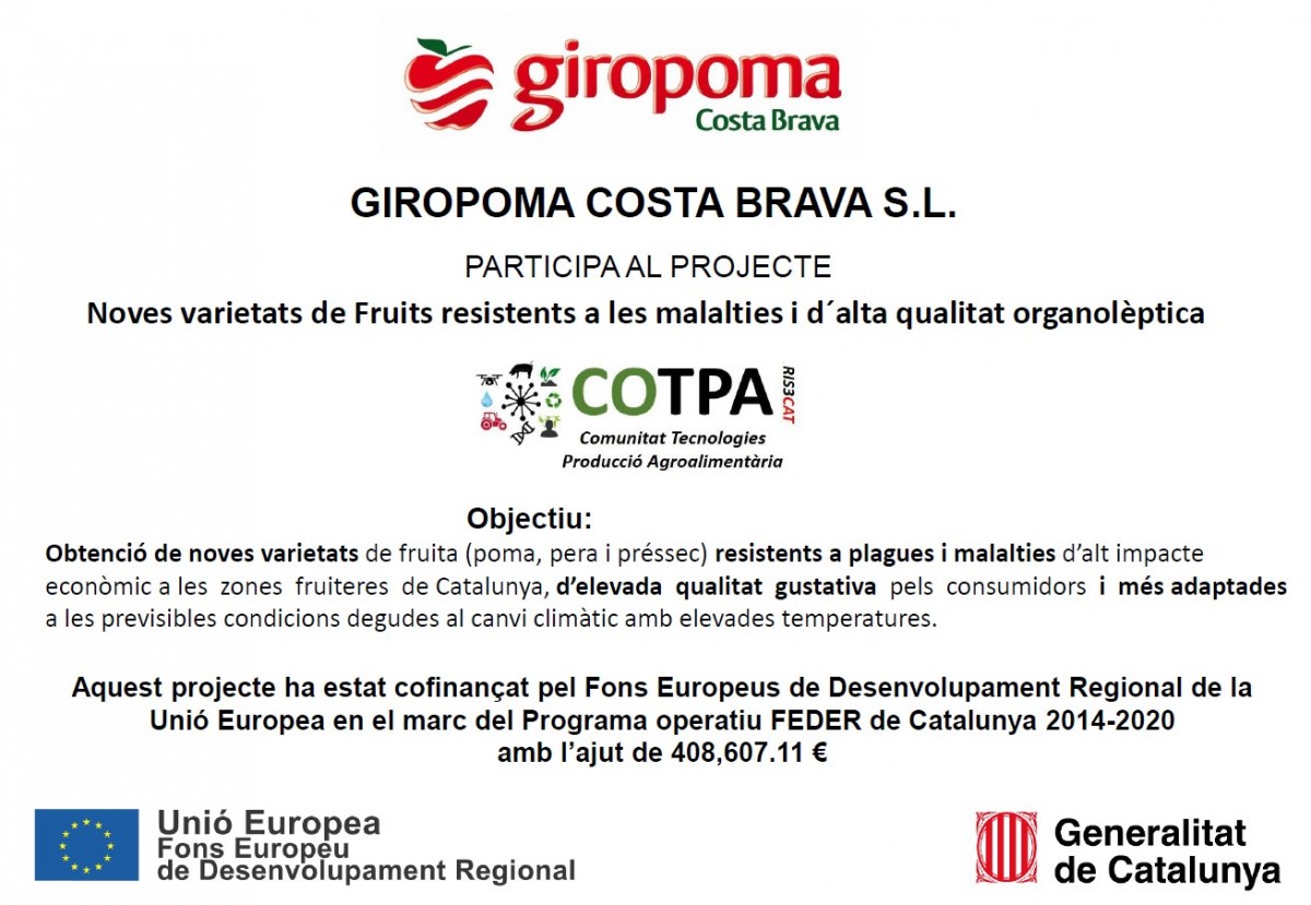 Fruit3CAT Nuevas variedades de Frutos resistentes a las enfermedades y de alta cualidad organoléptica